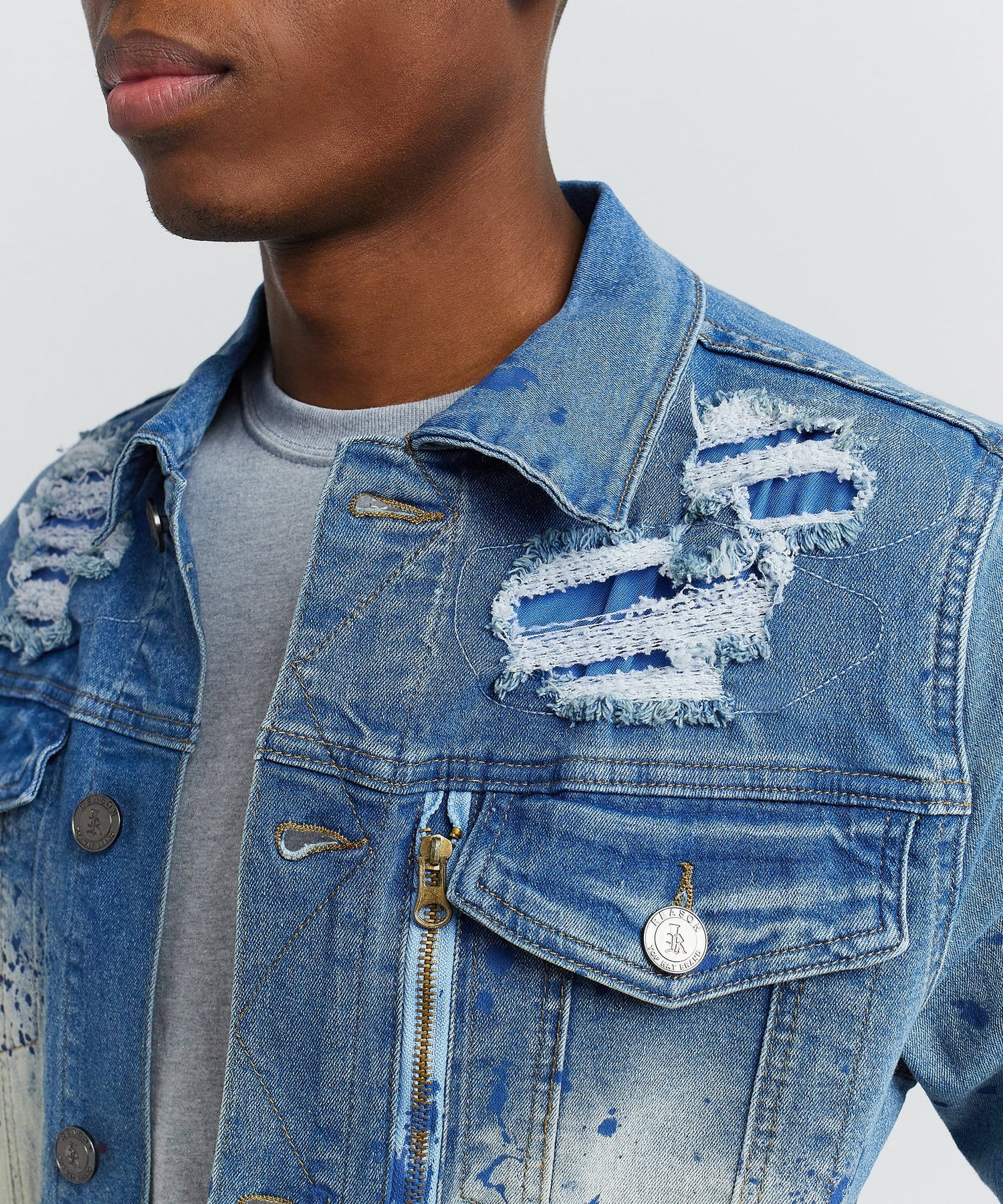 Reason crazed denim sales jacket