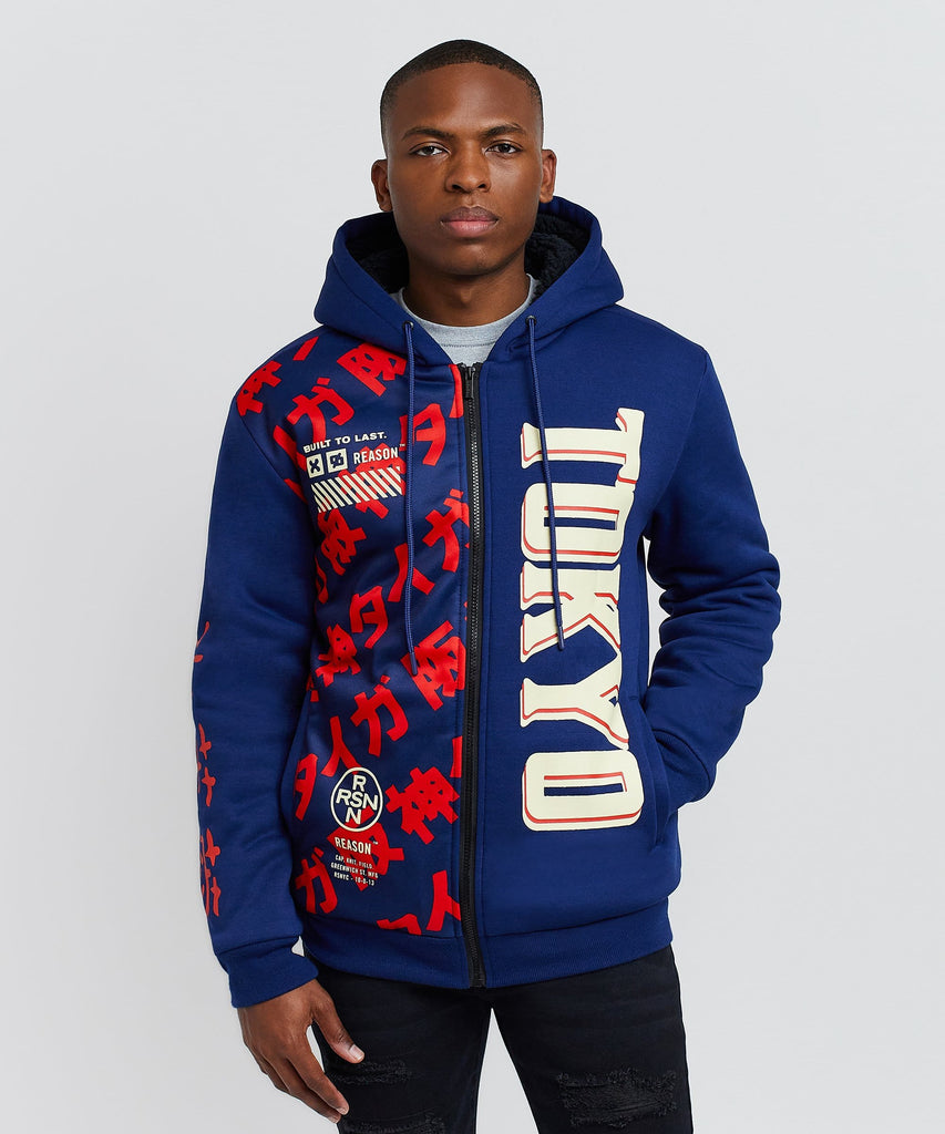 Tokyo Zip Up Sherpa Hoodie