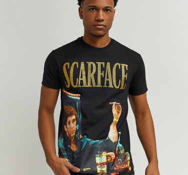 Scarface Photo Print Money Tee - Black