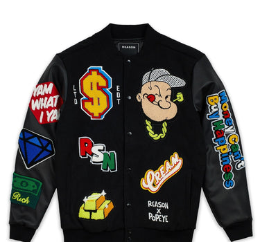 Popeye Wool Varsity  Jacket